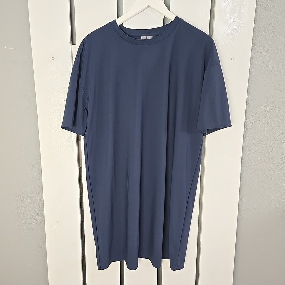 Sweaty Betty Explorer Tshirt‎ Mini Dress Large Blue Workout Casual